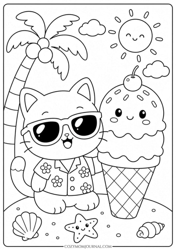 summer coloring pages