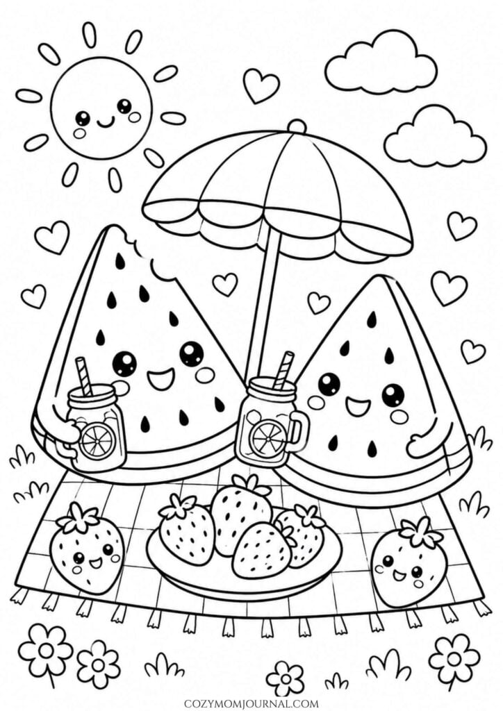 summer coloring pages