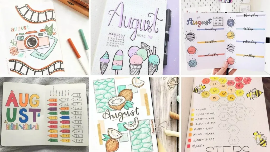 August bullet journal ideas