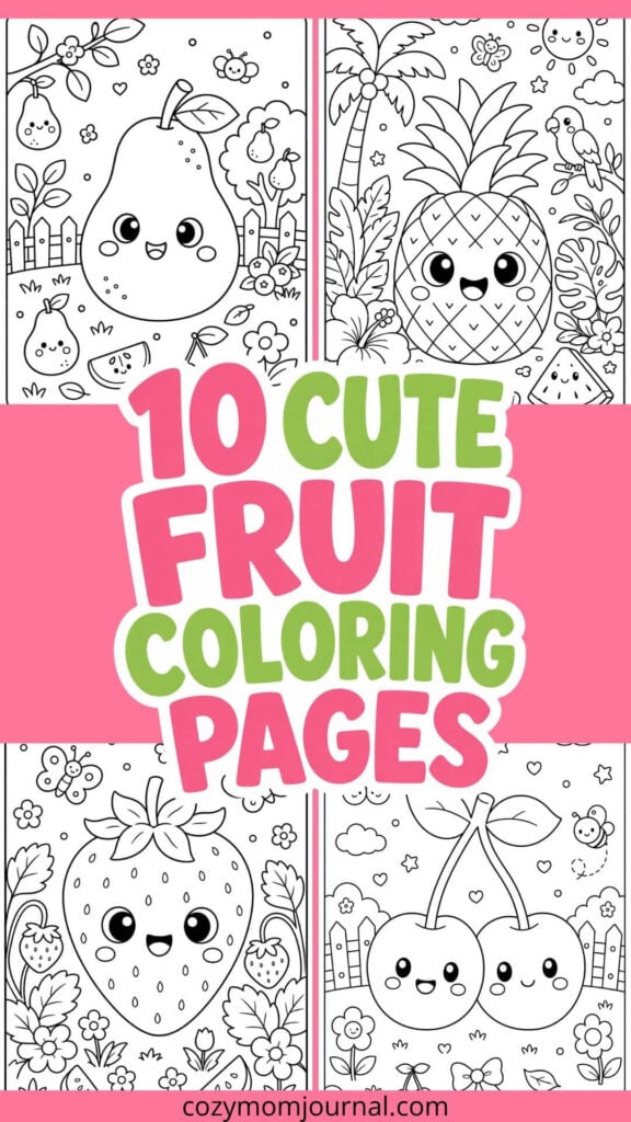 fruit coloring pages