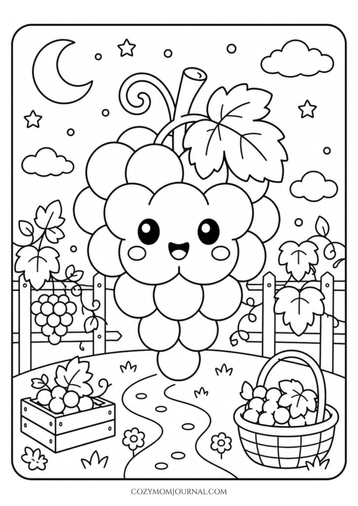 fruit coloring pages