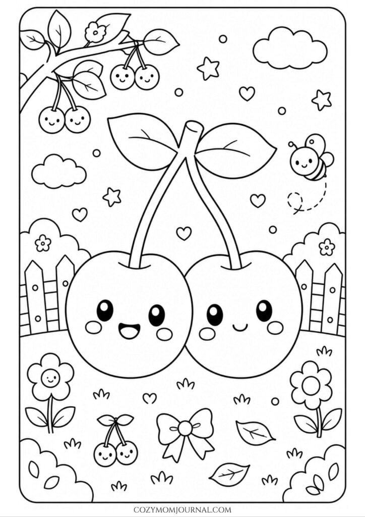 fruit coloring pages