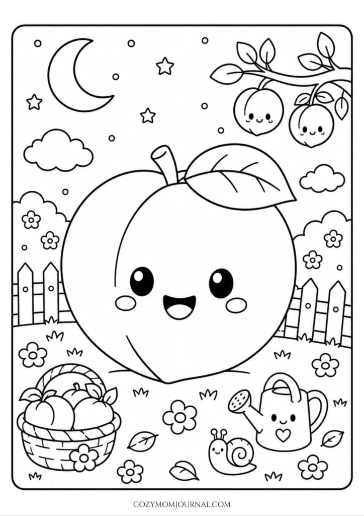 fruit coloring pages