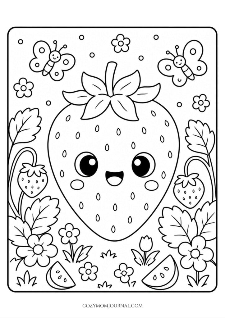 fruit coloring pages