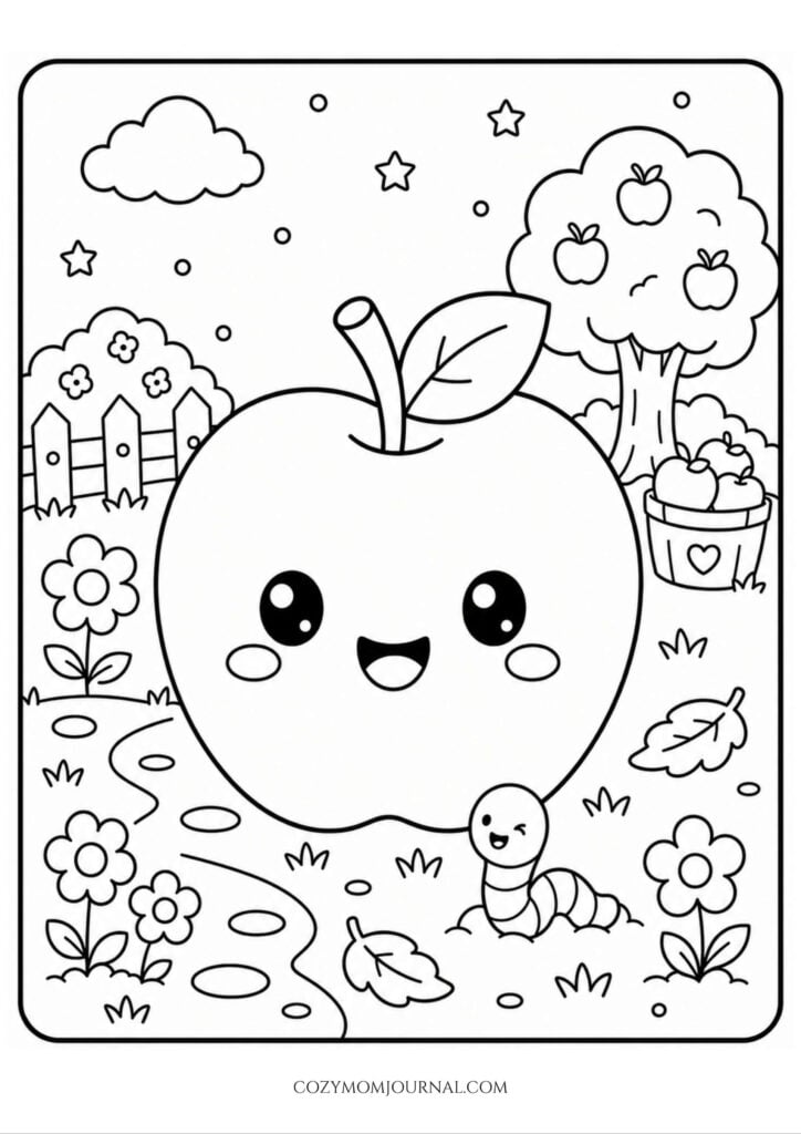 fruit coloring pages