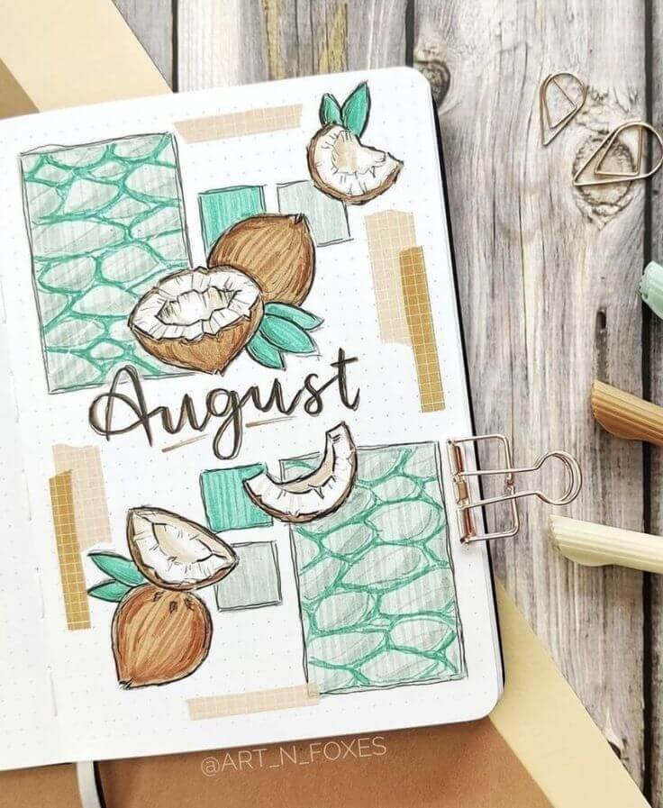 August bullet journal ideas