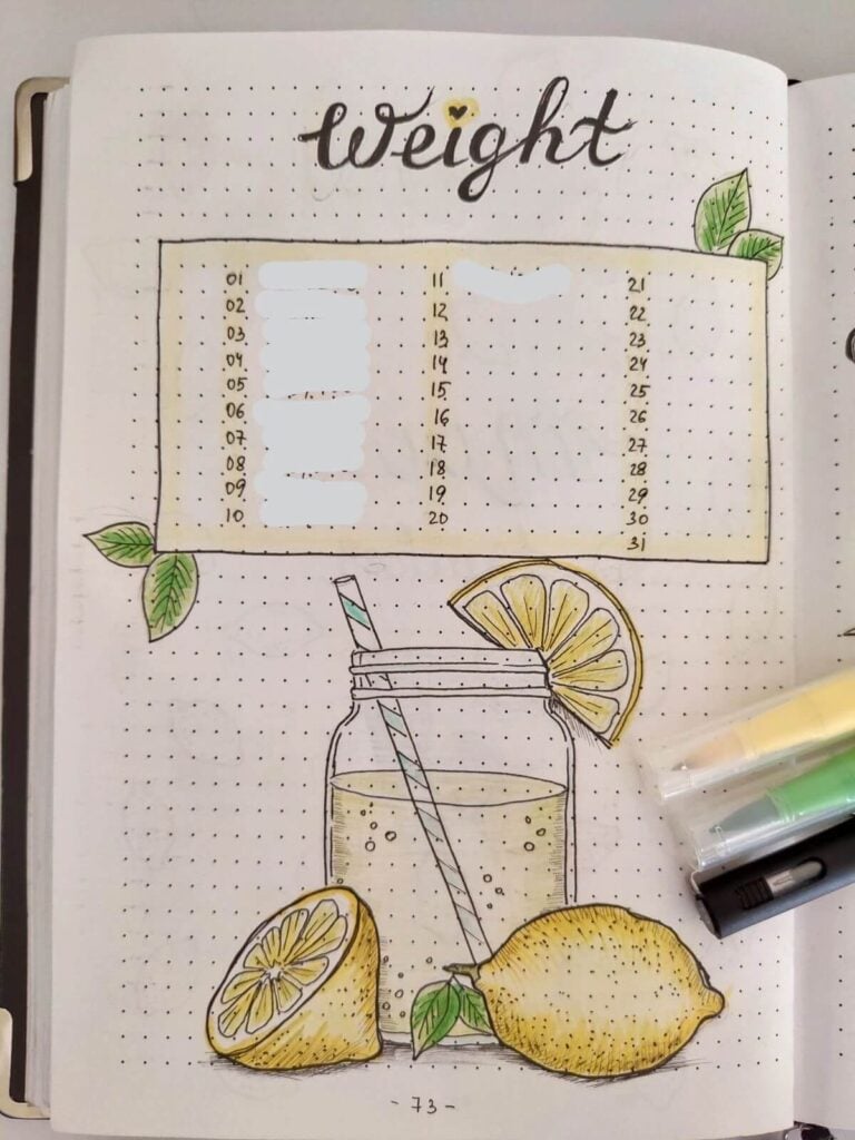 August bullet journal ideas