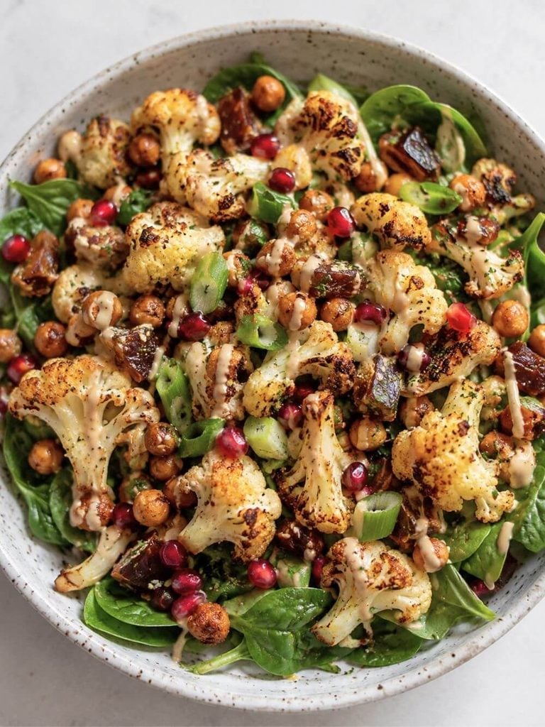 Roasted Cauliflower and Chickpea Salad
