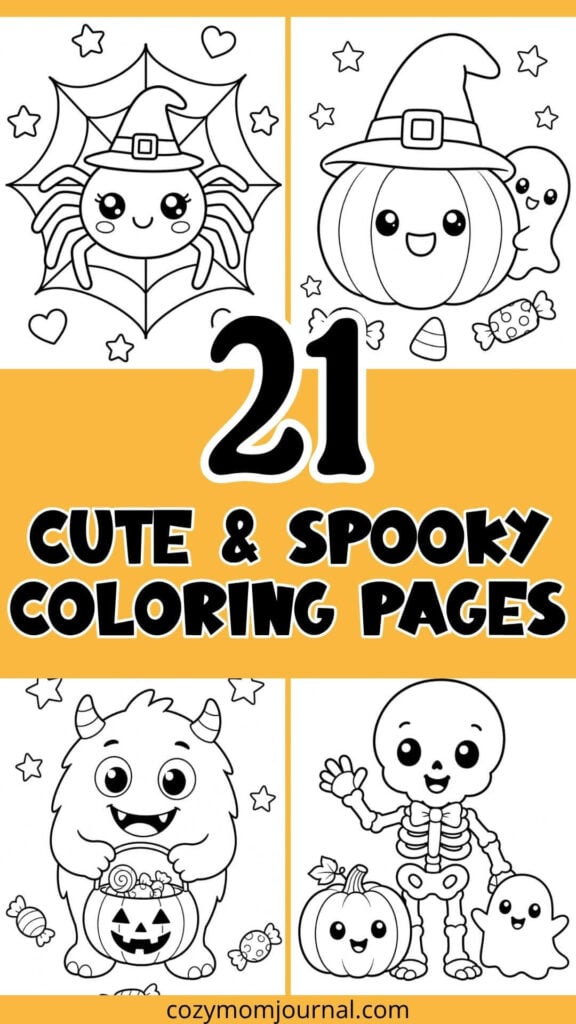 Cute Spooky Coloring Pages