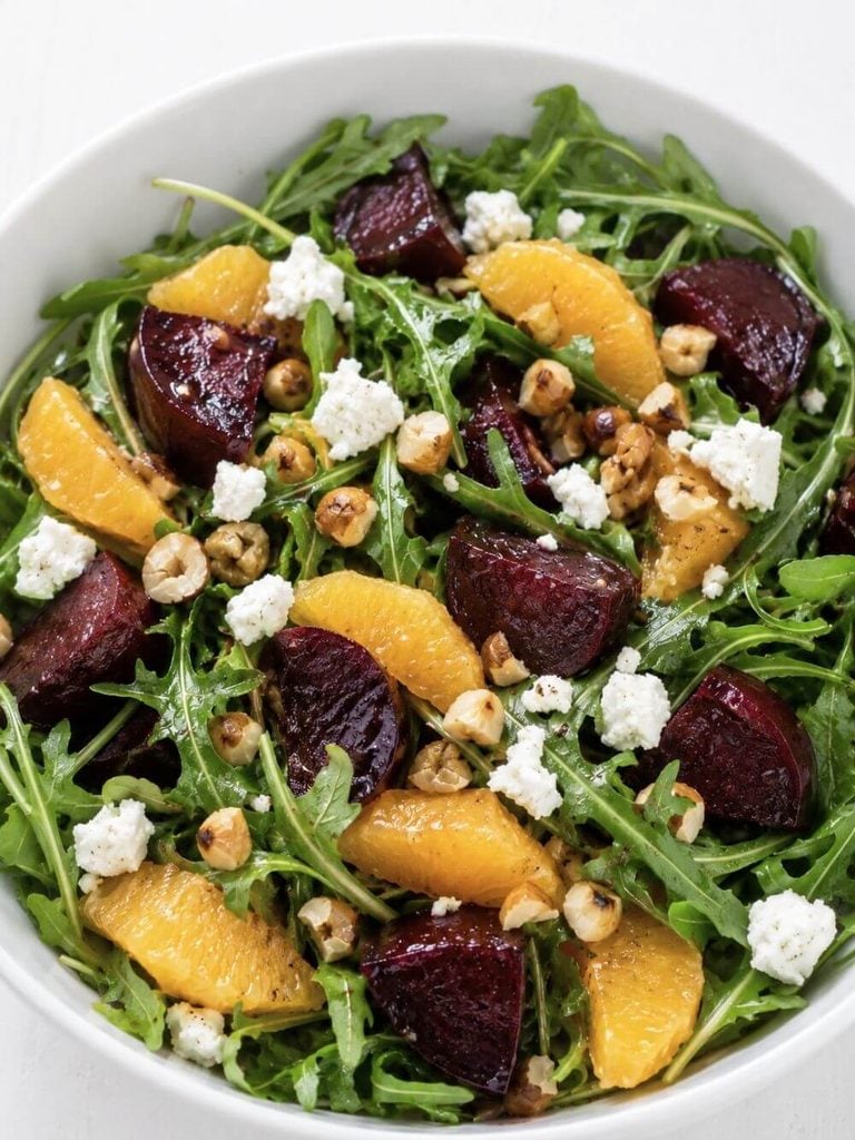 Roasted Beet, Arugula, and Goat Cheese Salad