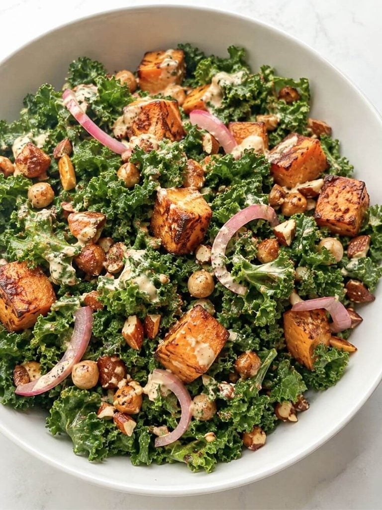 Roasted Sweet Potato and Kale Salad