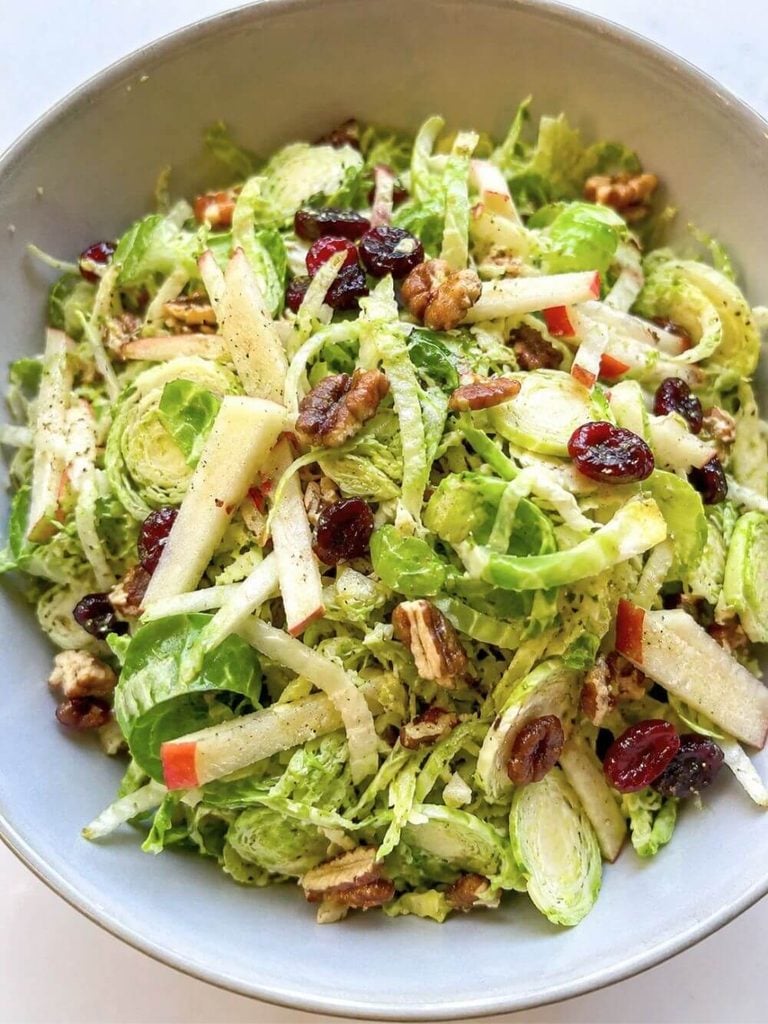 Shaved Brussels Sprouts and Apple Salad