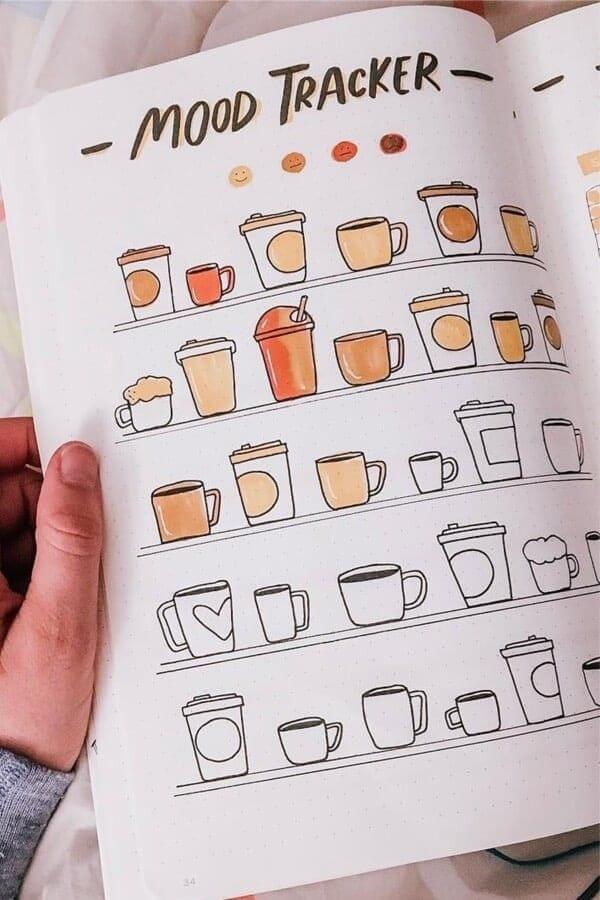 fall mood tracker ideas for bullet journal