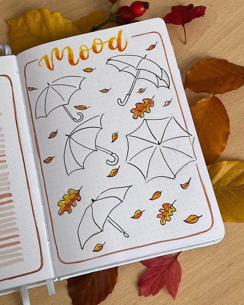 fall mood tracker ideas for bullet journal