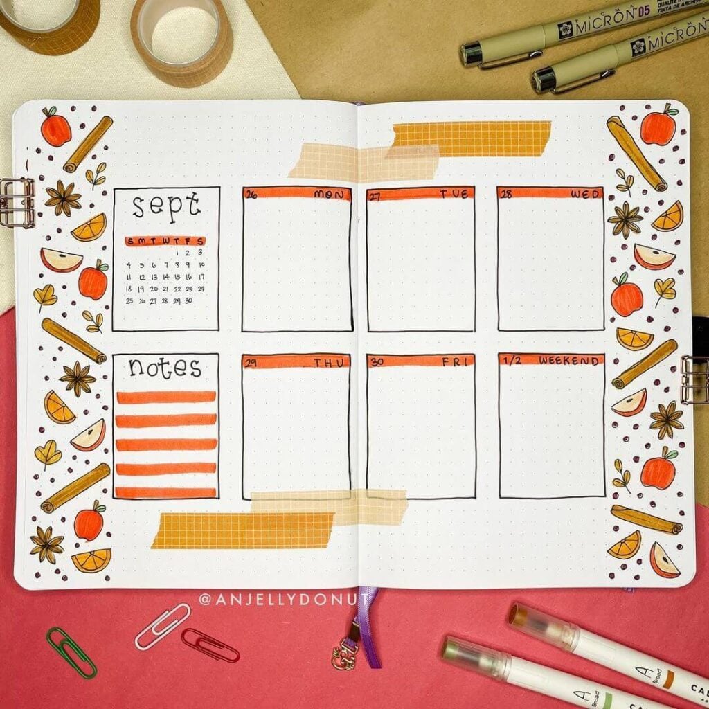September bullet journal ideas