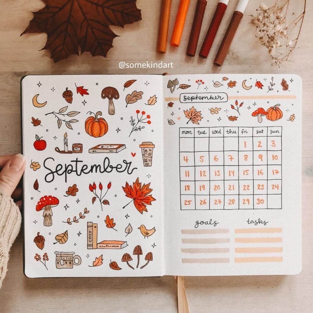 September bullet journal ideas