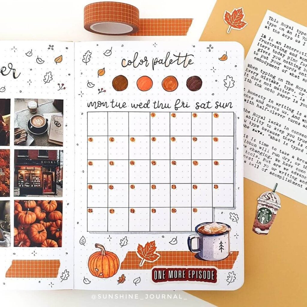 September bullet journal ideas
