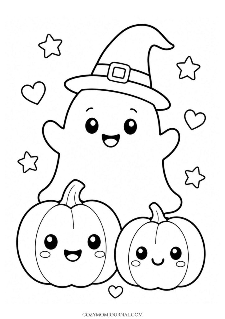 Cute Spooky Coloring Pages