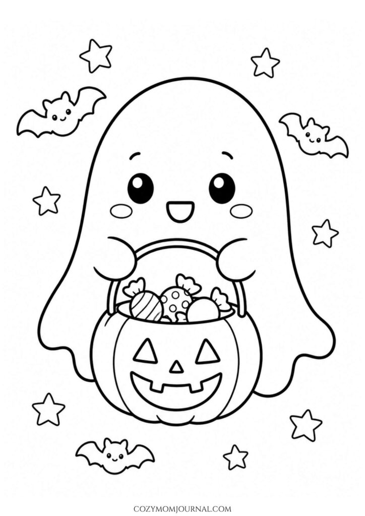 Cute Spooky Coloring Pages
