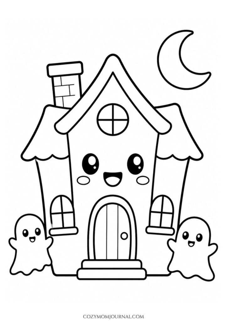 Cute Spooky Coloring Pages