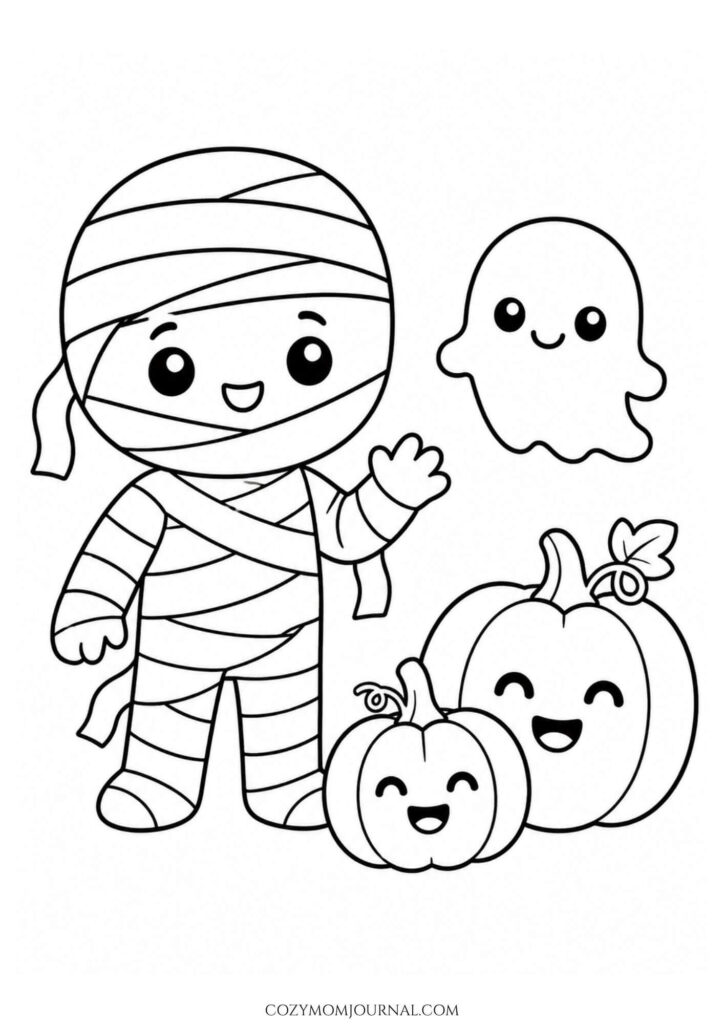 Cute Spooky Coloring Pages