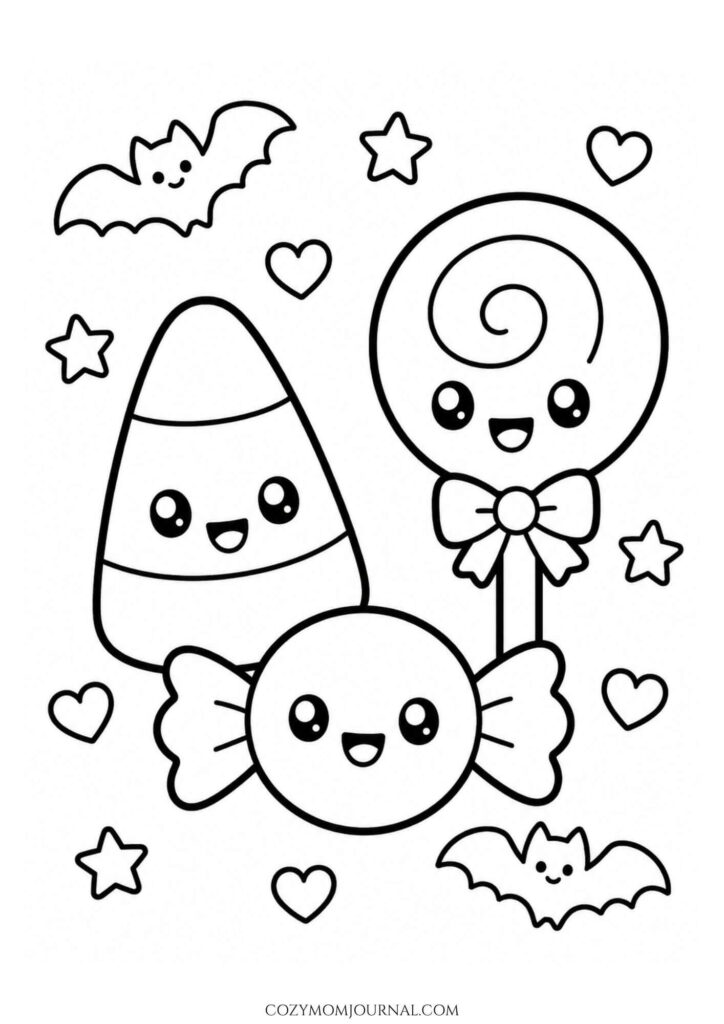 Cute Spooky Coloring Pages