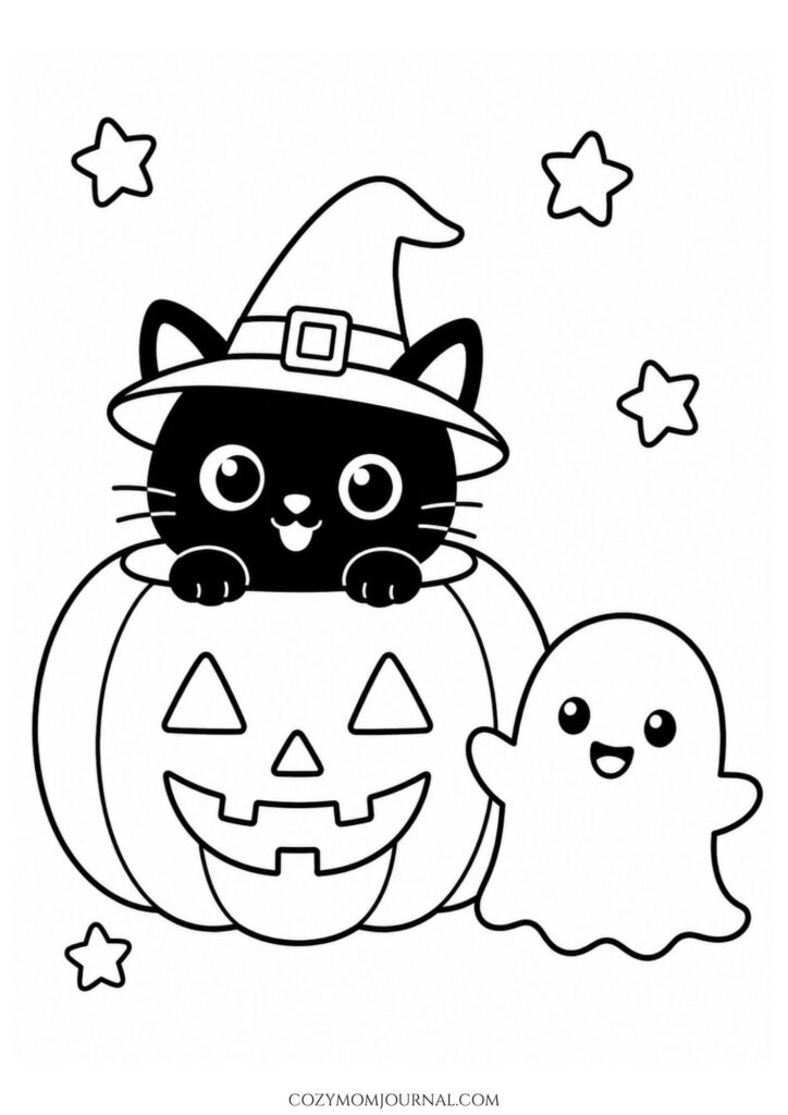 Cute Spooky Coloring Pages
