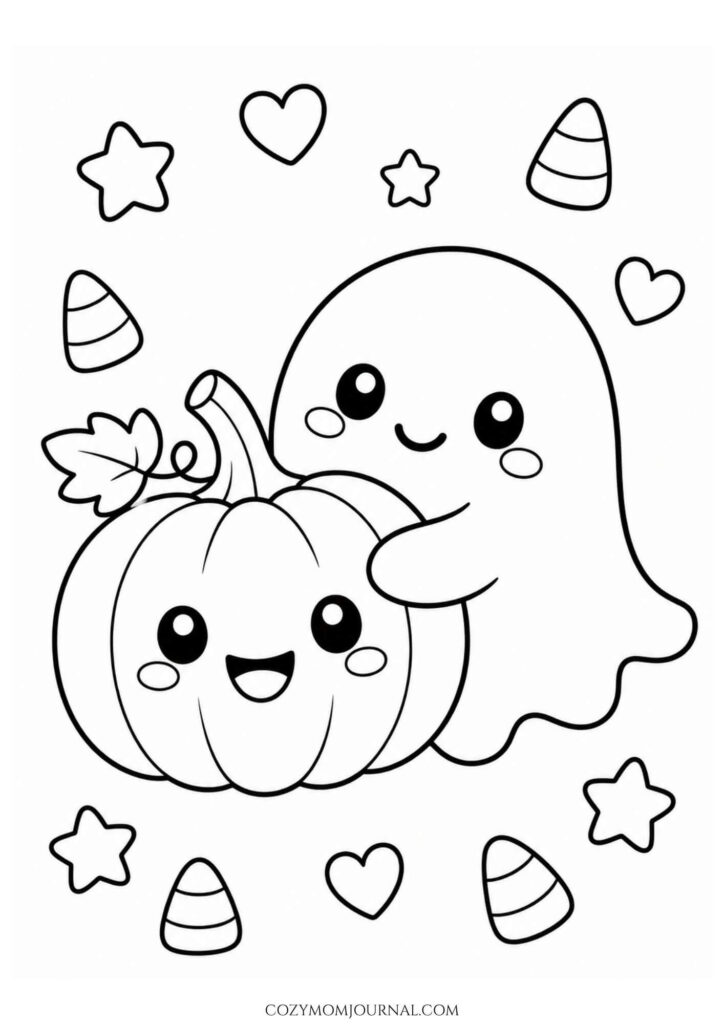 Cute Spooky Coloring Pages