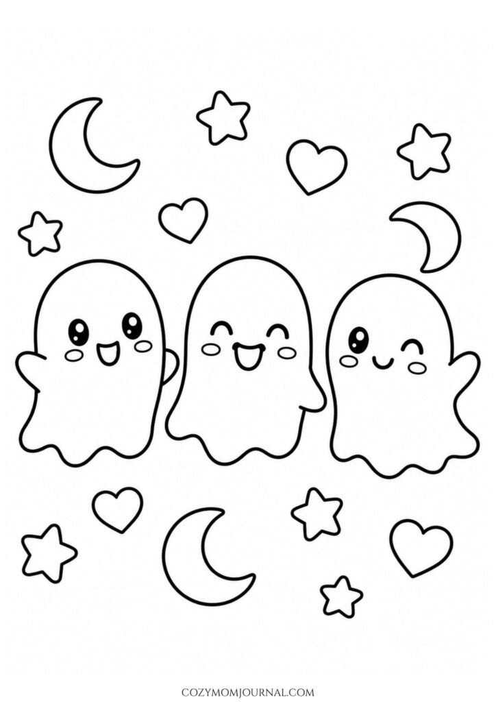 Cute Spooky Coloring Pages