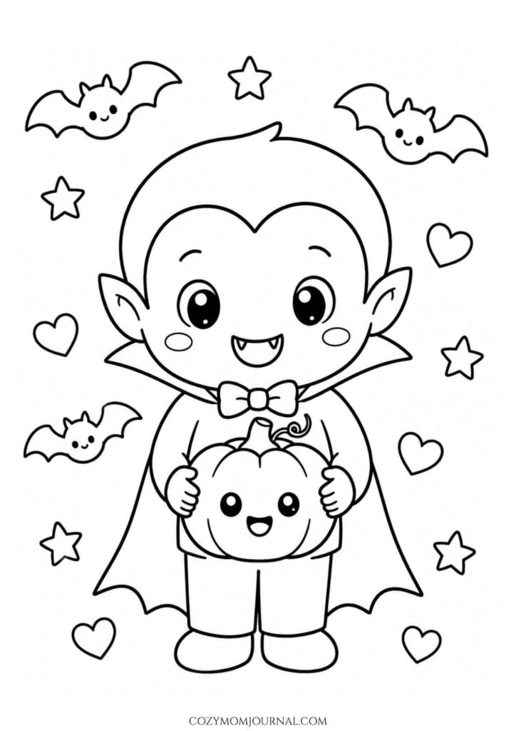 Cute Spooky Coloring Pages