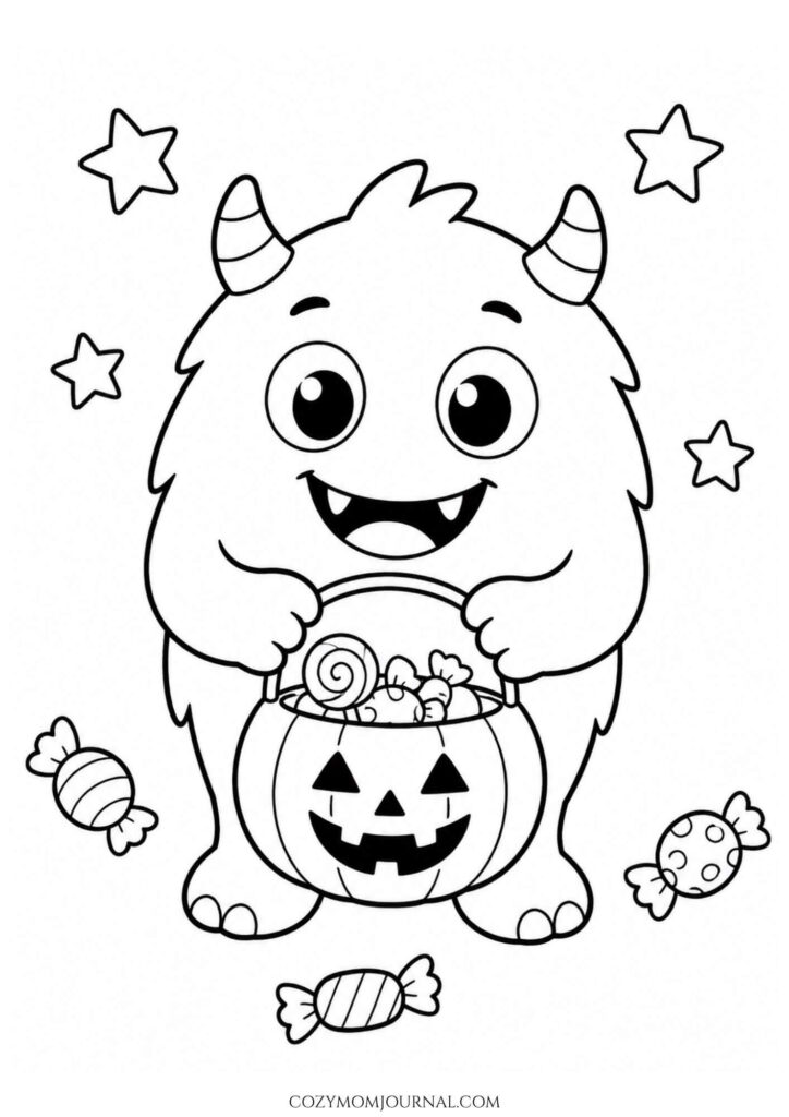 Cute Spooky Coloring Pages