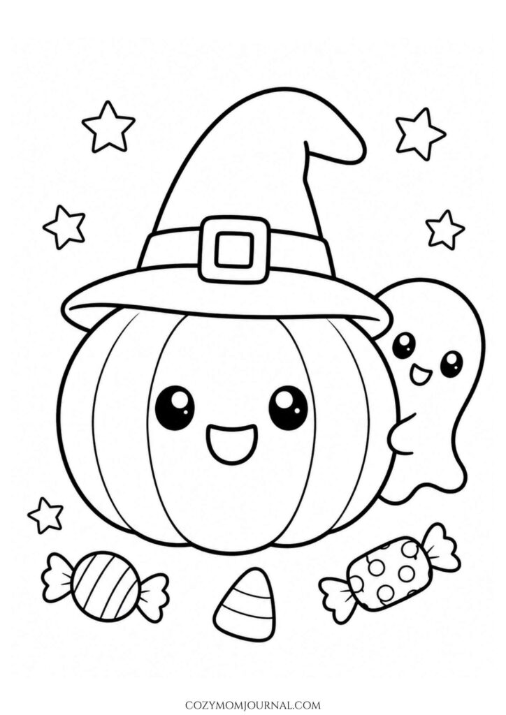 Cute Spooky Coloring Pages