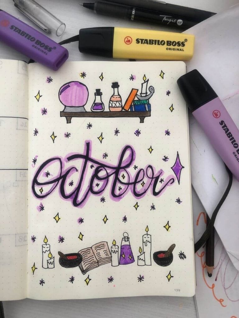 October bullet journal ideas