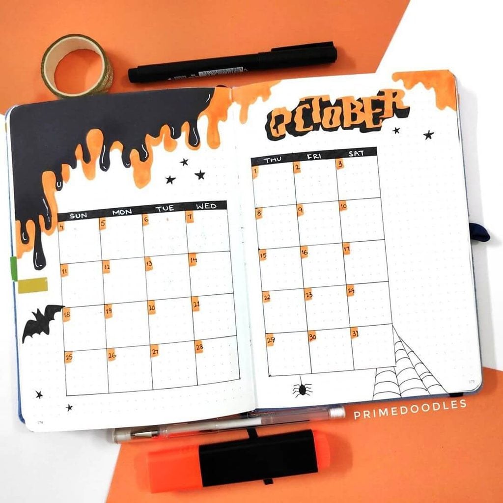 October bullet journal ideas