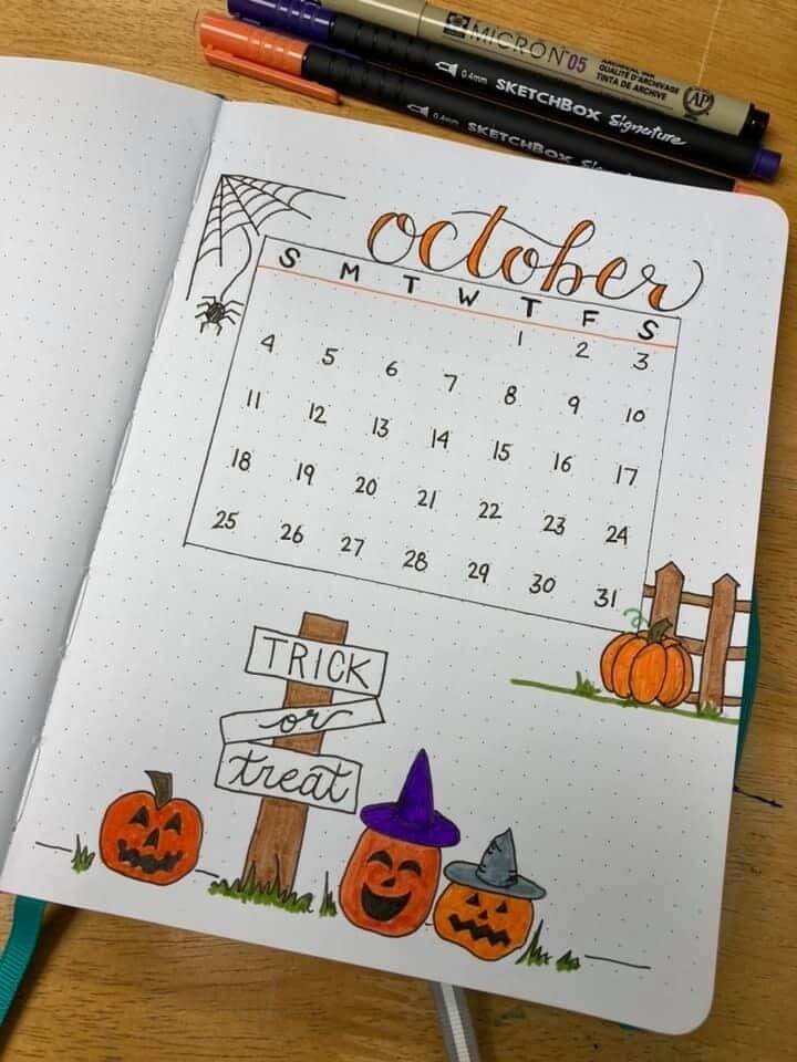 October bullet journal ideas