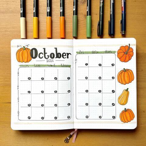 October bullet journal ideas