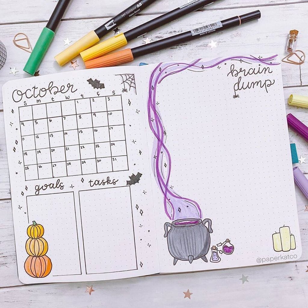 October bullet journal ideas