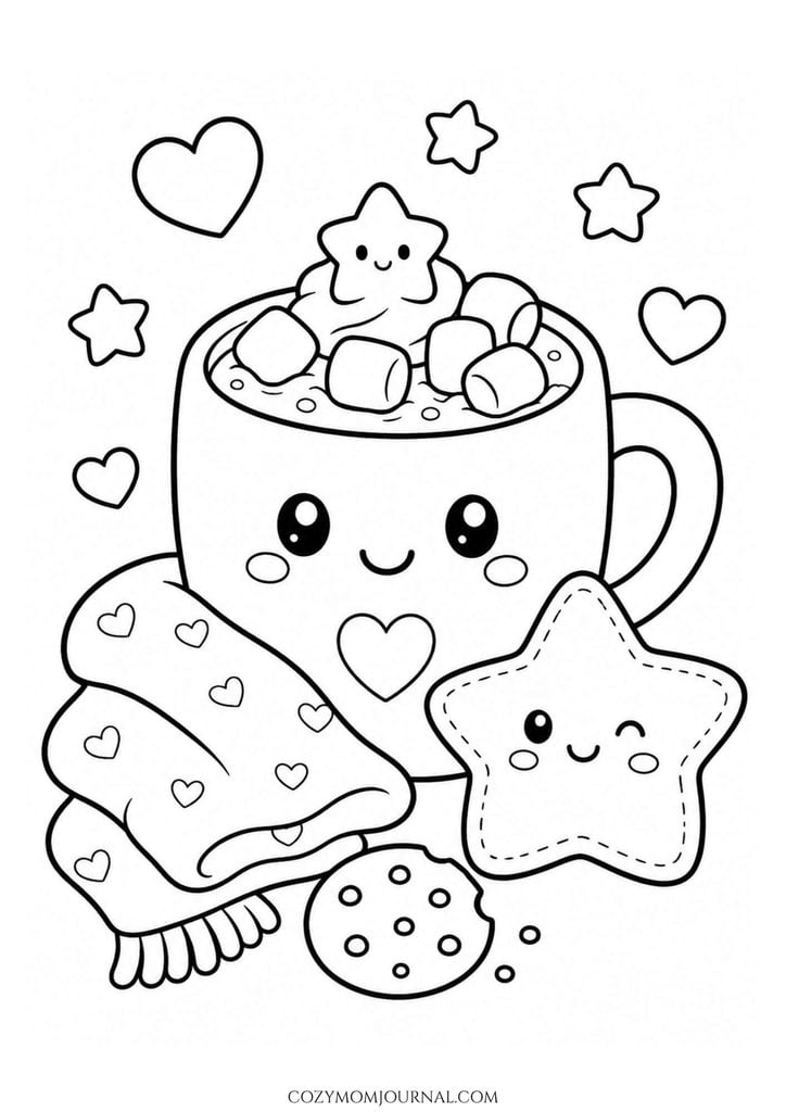 cute cozy coloring pages