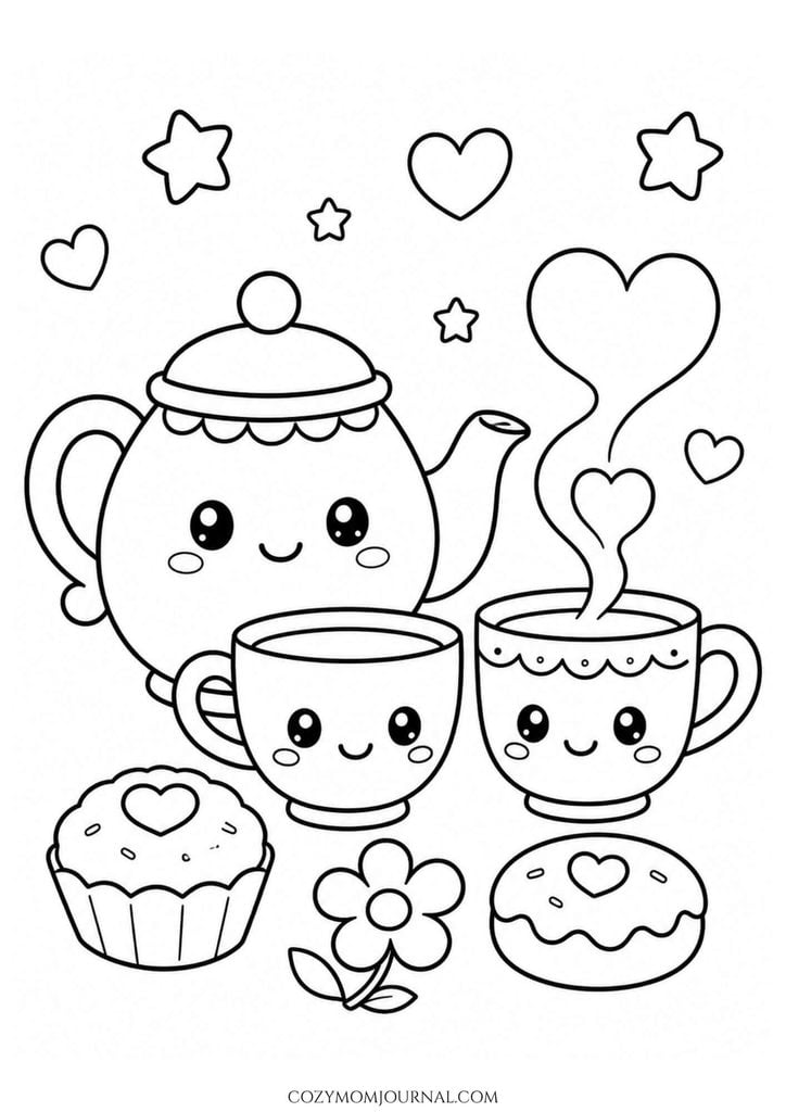 cute cozy coloring pages