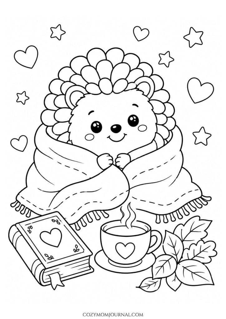 cute cozy coloring pages