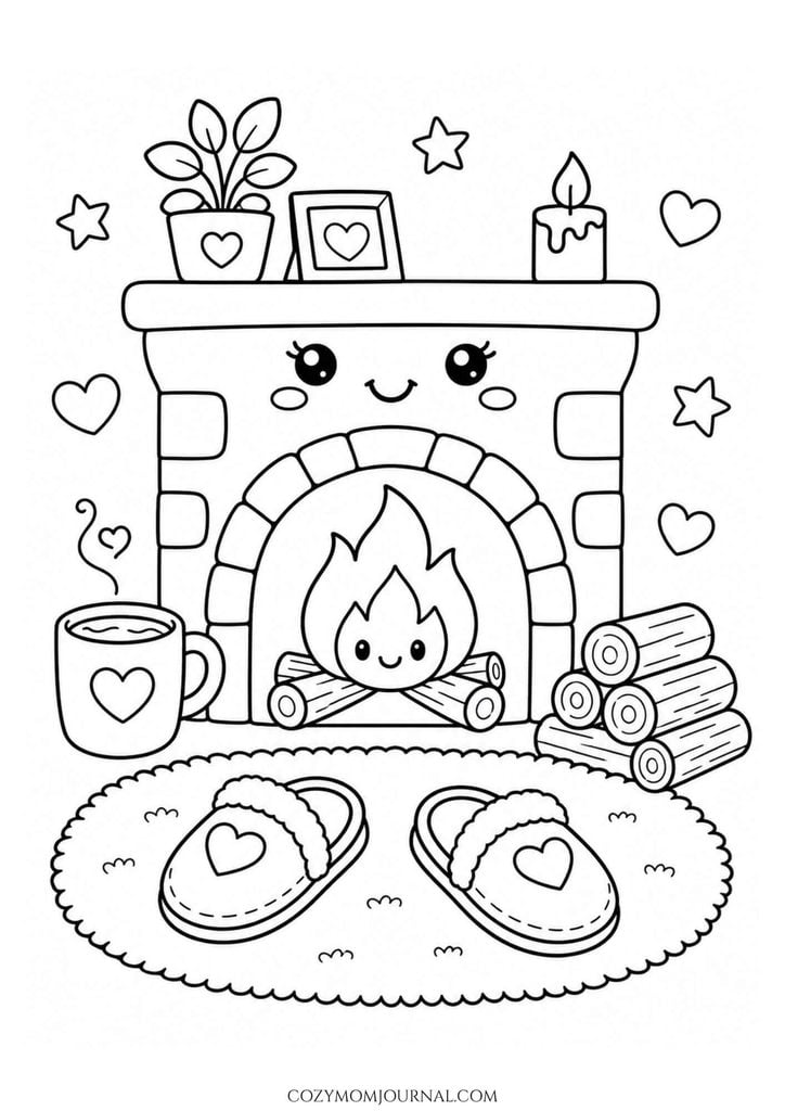 cute cozy coloring pages