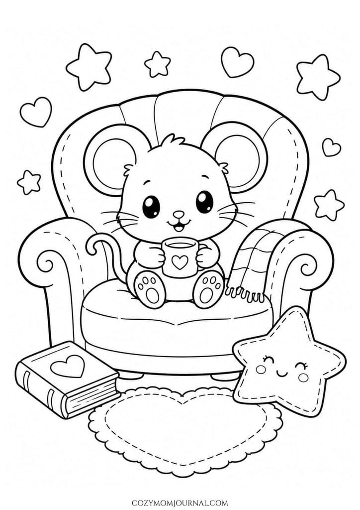 cute cozy coloring pages