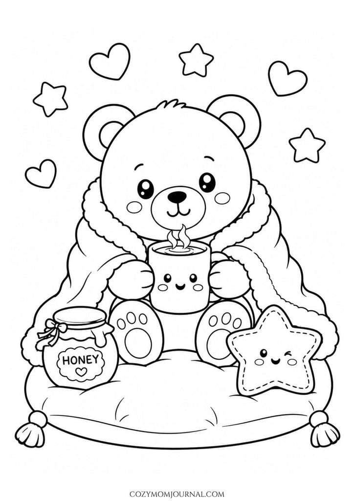 cute cozy coloring pages
