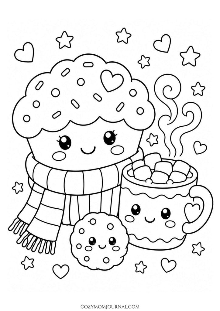 cute cozy coloring pages