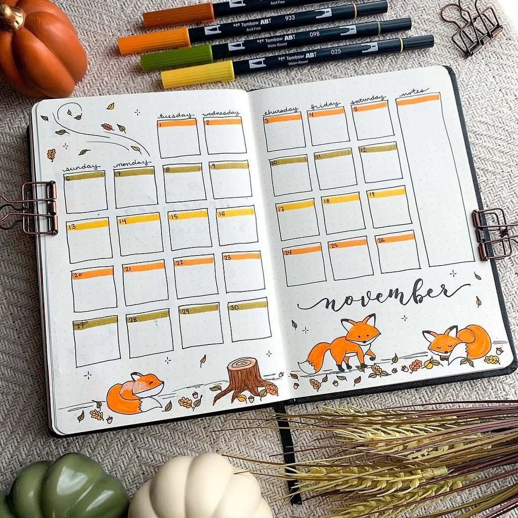 November bullet journal ideas