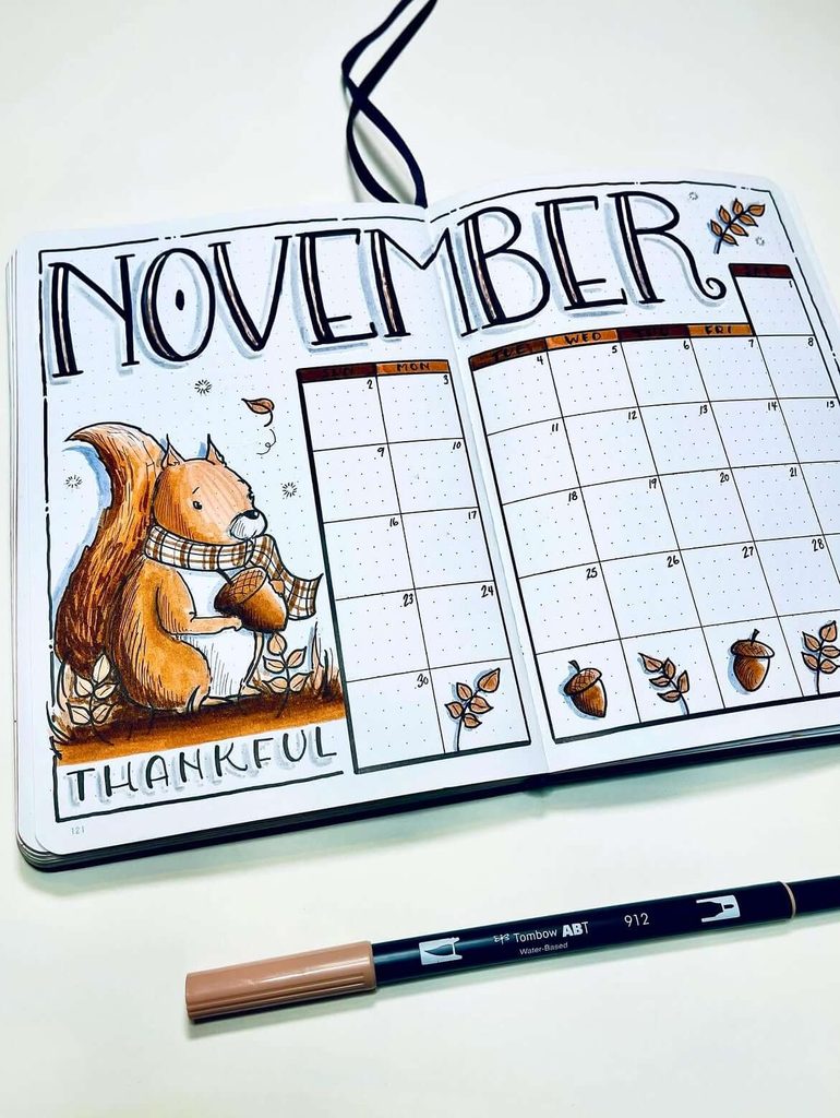 November bullet journal ideas