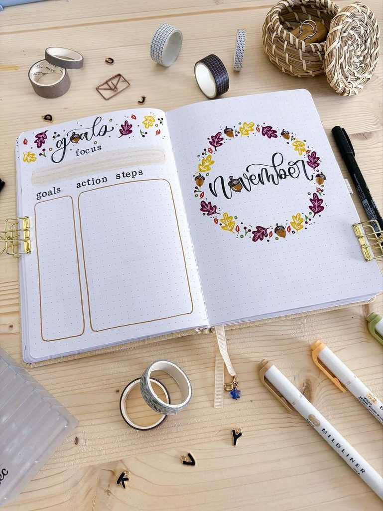 November bullet journal ideas