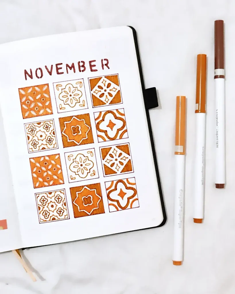 November bullet journal ideas
