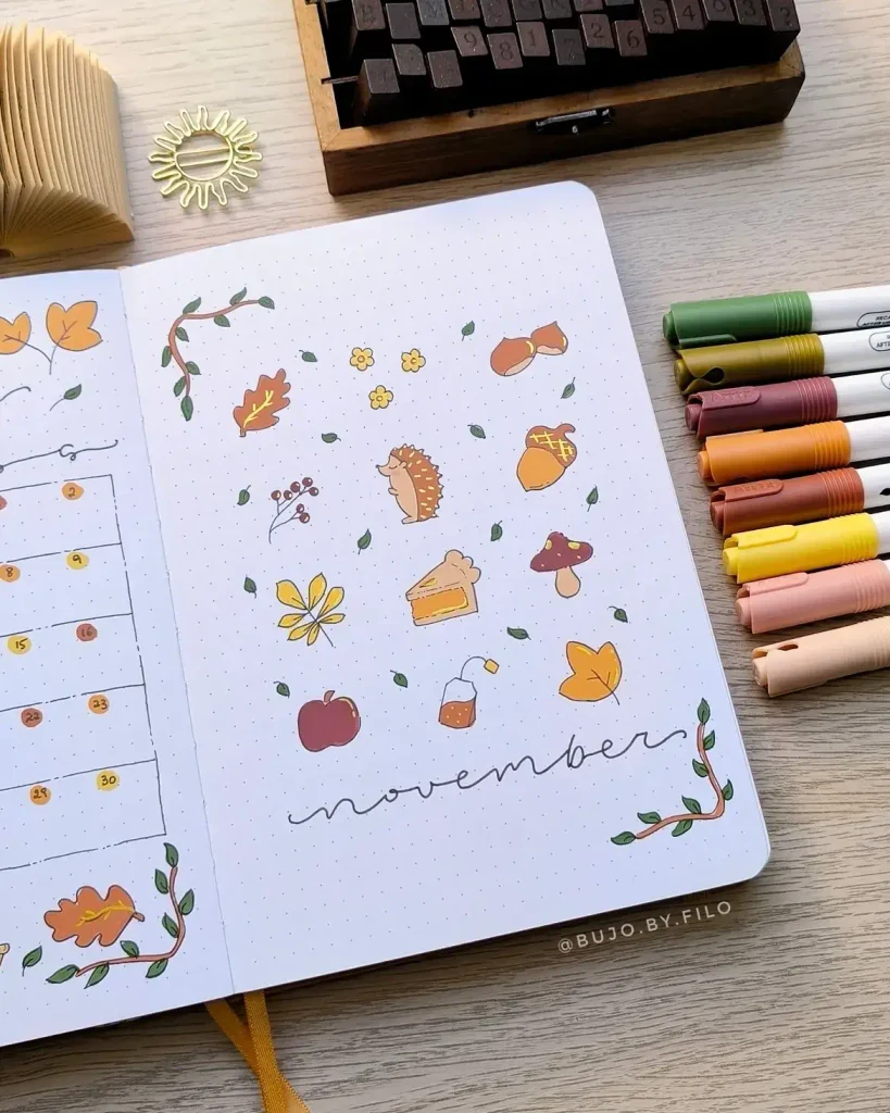 November bullet journal ideas