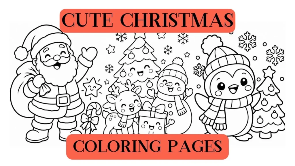 cute Christmas coloring pages